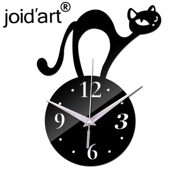 

new watch wall clock home decoration modern diy acrylic mirror stickers quartz needle safe design decor sale