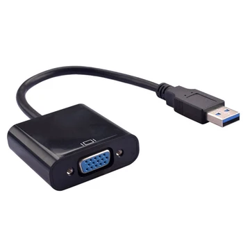 

New Fast Speed USB USB3.0 To VGA Cable For Computer Black / White / Blue Colors