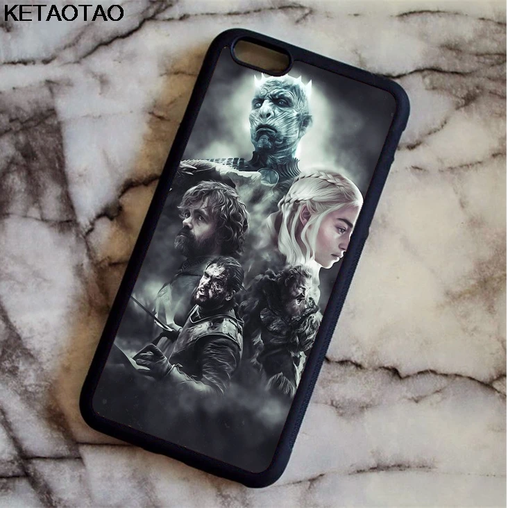KETAOTAO Game Thrones Daenerys Dragon Jon Snow чехлы для телефонов iPhone 4 5S 6S 7 8 X Samsung чехол Мягкий ТПУ