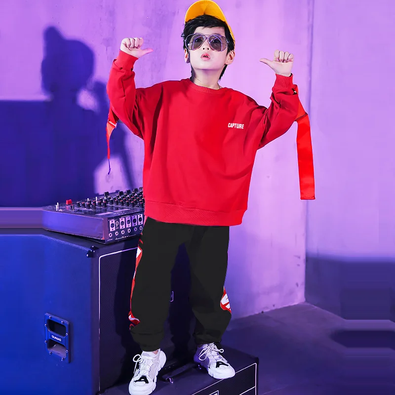 Kids Hip Hop Clothing Casual Tops Shirt Sweatshirt Dancing Jogger Pants for Girls Boys Jazz Dance Costume Ballroom Dance Clothes