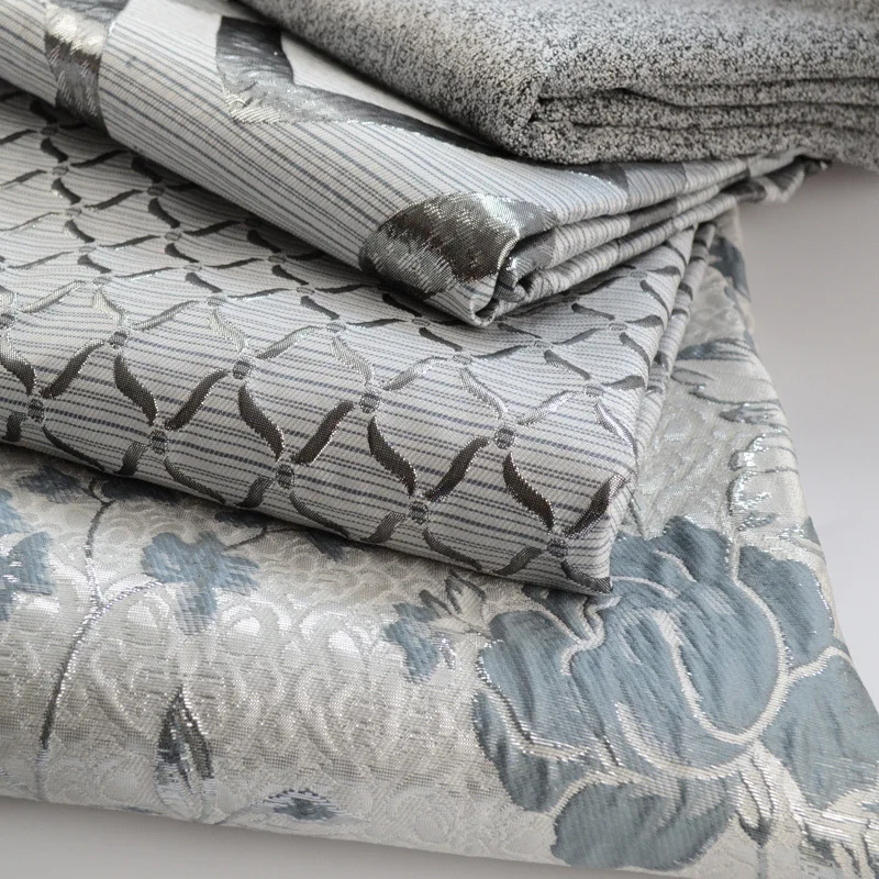 

148cm Width Nylon Metallic Shining Luxury Sofa Cover Fabric Countryside Style 8 Designs to Choose 1 Meter