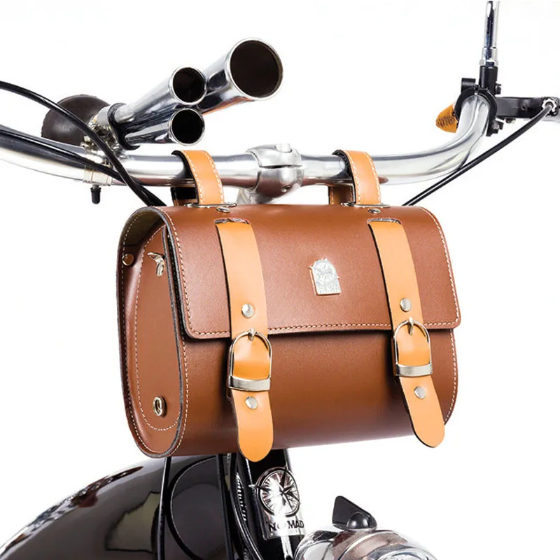 Cheap Retro Bicycle Front Bag Saddle Handlebar Bag Front Seat  Pouch MINI Storage Bag FZB010 5