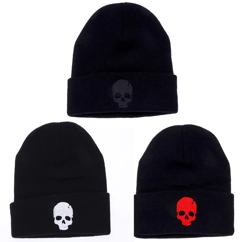 

Hot Selling Unisex Acrylic Knitted Hat Winter Hats Skull Style Skullies & Beanies For Woman And Man 3 Colors Warm Winter Cap