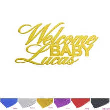 1 шт. на заказ Добро пожаловать Детское Имя Блестящий золотистый Серебристый торт Топпер на день рождения праздничный торт DIY торт топперы сувениры