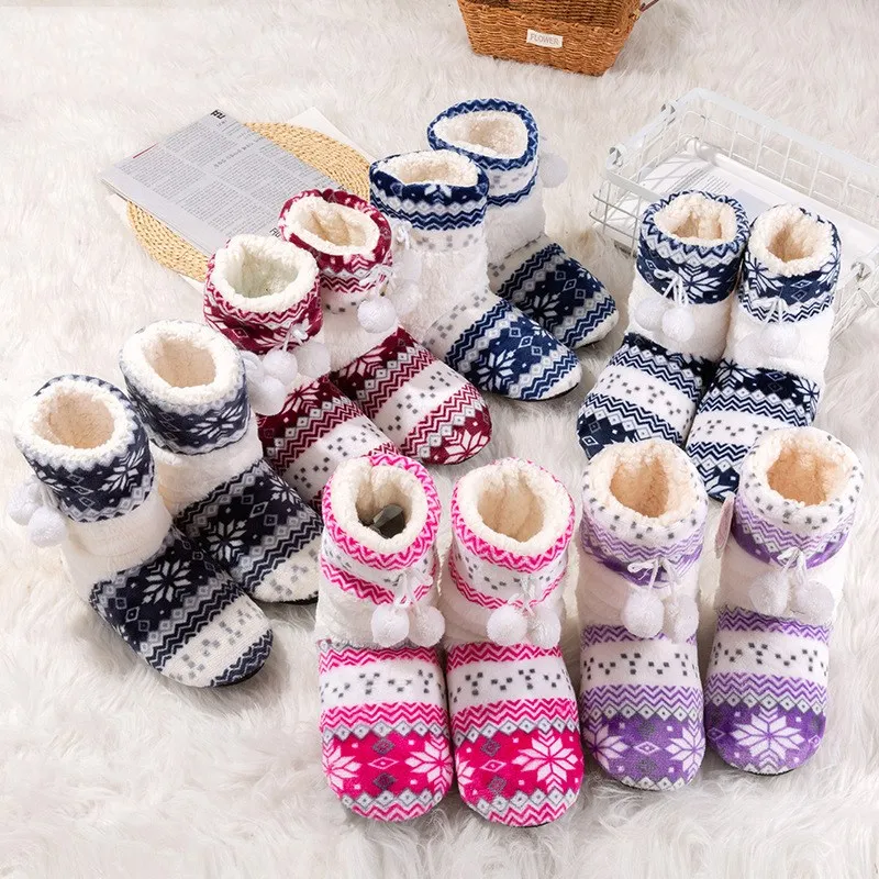 KESMALL-Home-Slippers-Women-Winter-Warm-Ladies-Indoor-Shoes-Totem-Thermal-Cotton-padded-Bedroom-2018