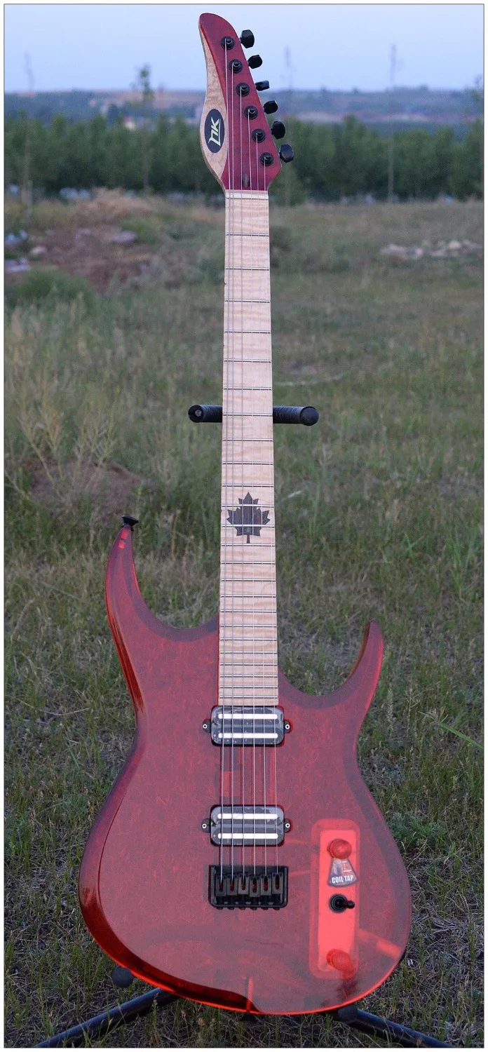 NK Luminous Material ST Model Electric Guitar R Color Acrylic Body
