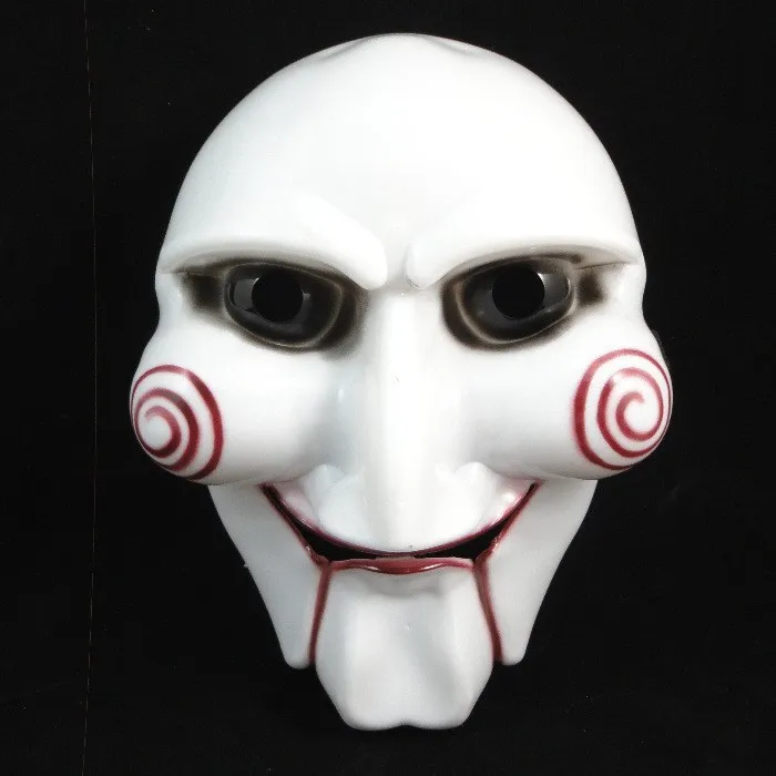 Halloween White plastic mask film characters movie theme Saw chainsaw