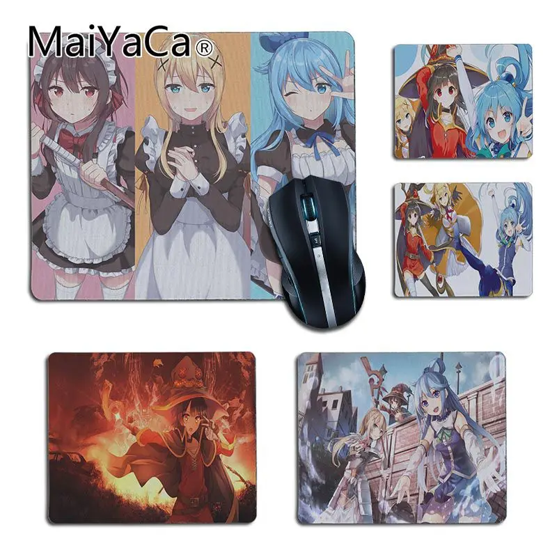 

MaiYaCa God's blessing on this wonderful world Gamer Speed Mice Retail Small Rubber Mousepad Laptop PC Mice Pad mouse Mat gaming