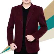 Wine red business mens casual suit middle-aged thin jacket men blazer masculino slim casaco jaqueta masculina coats man clothes
