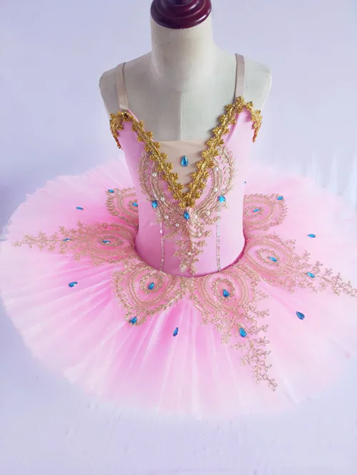 Балетное танцевальное платье для девочек, детский Белый Профессиональный Балетный танцевальный костюм с Лебединым озером, танцевальная одежда, балетная пачка, трико, балетная одежда