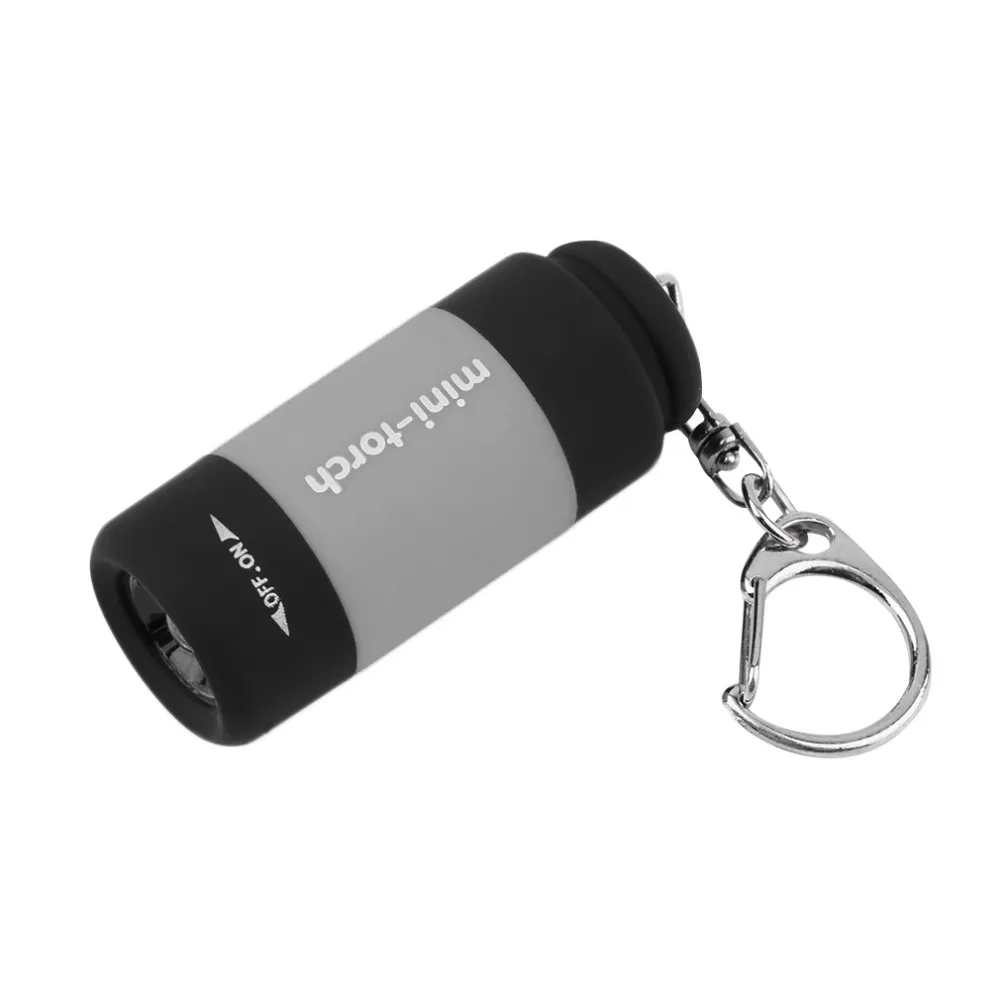 1 шт. портативный мини-брелок Карманный фонарь USB Перезаряжаемый светильник-вспышка лампа 0,5 Вт 25лм многоцветный Мини-фонарь Новинка