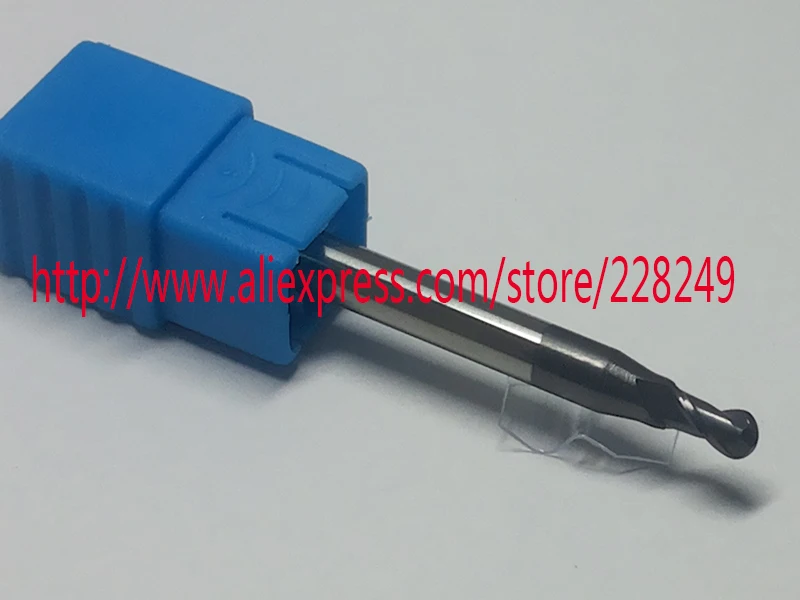 

1pc R1.5*6*D3*50-HRC45 2 Flutes Tungsten solid carbide Coated Ball Nose End Mills CNC milling cutters