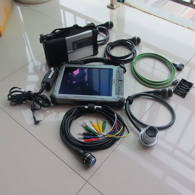 Mb star c5 полное программное обеспечение ssd ноутбук xplore ix104 c5 планшет i7 4g сенсорный экран диагностический инструмент для автомобилей грузовиков готов к использованию