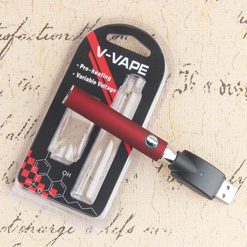 510 резьба v vape LO Регулируемое напряжение cbd батарея предварительного нагрева 350