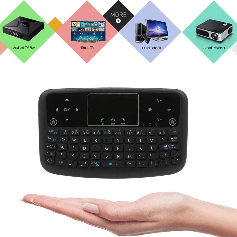 A36 Мини ТВ Air Mouse беспроводная клавиатура 2 4 GHz Touchpad Клавиатура для Android TV BOX Smart PC