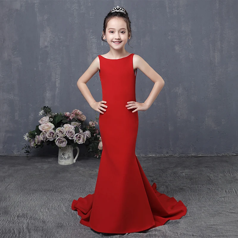 trumpet flower girl dress