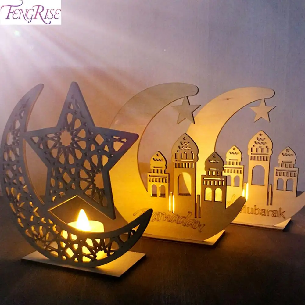 

FENGRISE Moon Star Light Ramadan Decorations Lights Eid Mubarak Ramadan Decor For Home Islamic Pendants Festival Party Supplies