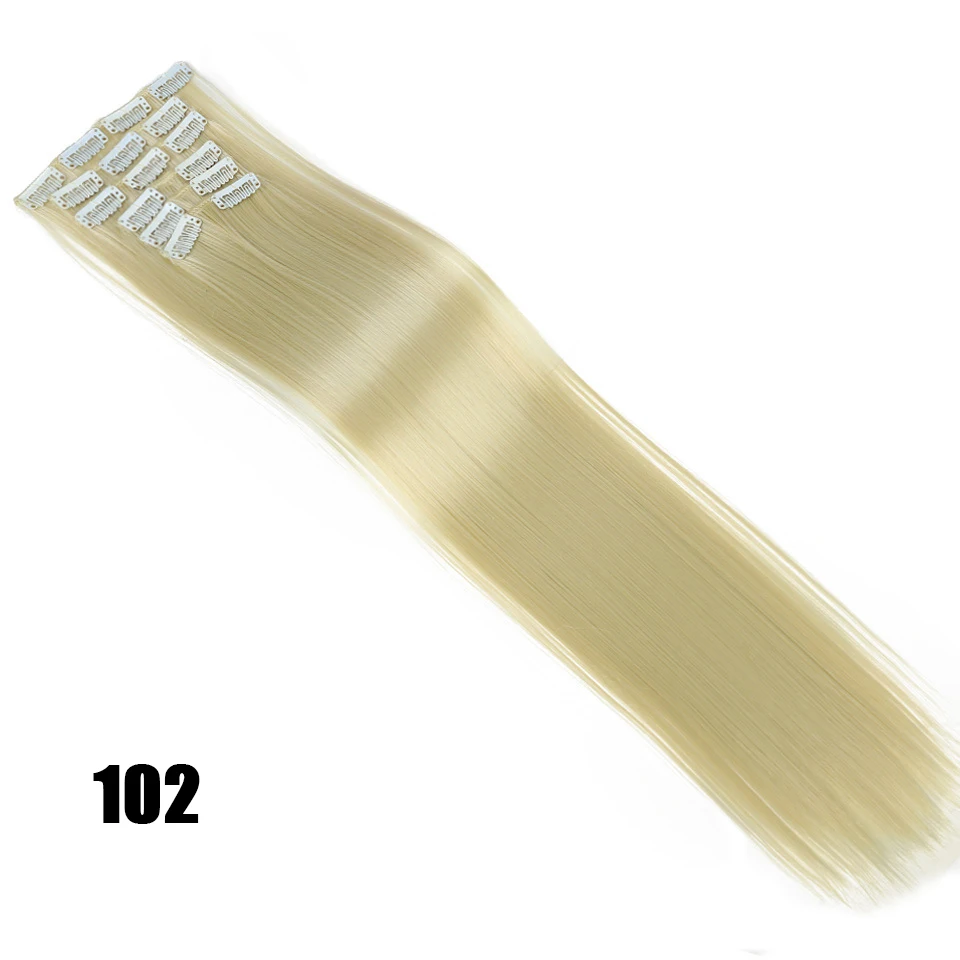 MEIFAN 6 шт./компл. Длинные Прямые Наращивание натуральных волос для Женская Сережка 102