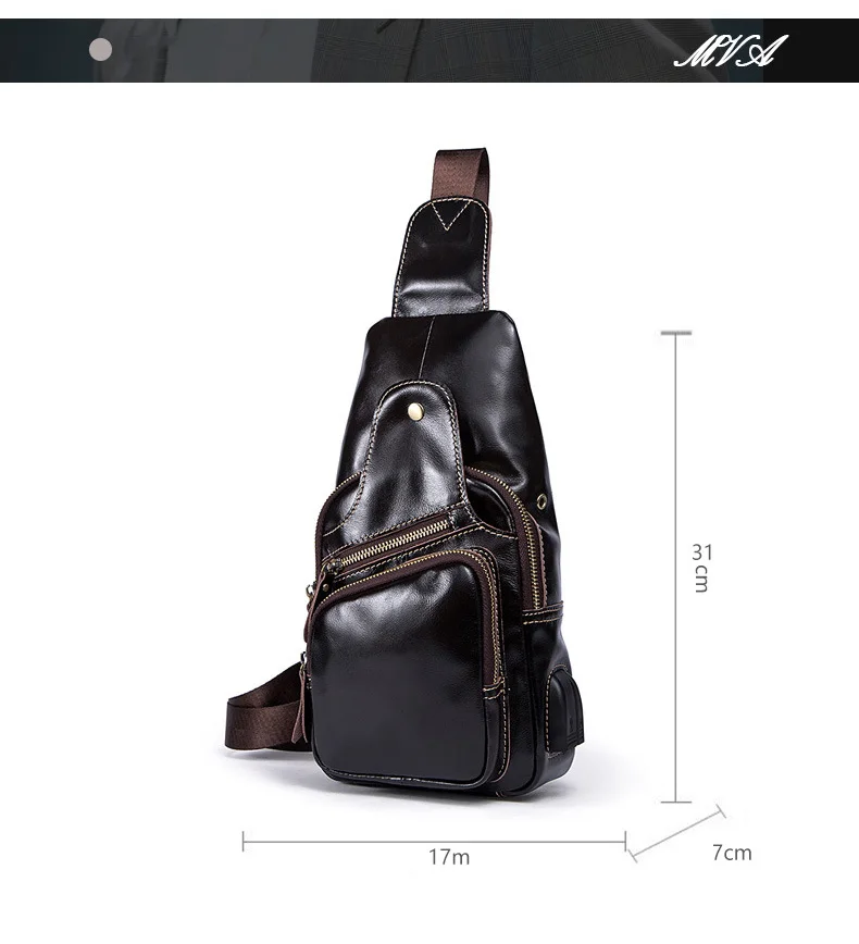 Leather chest bag
