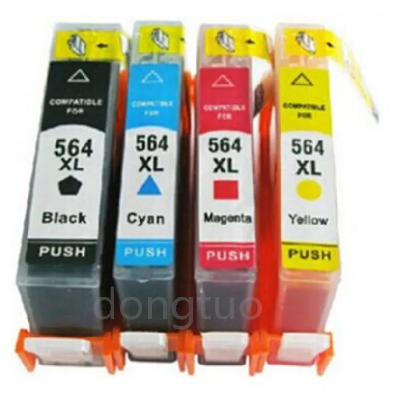 

4 Pk 564 XL 564XL Ink Cartridges Replacement For 564 564XL Photosmart B110 C309A C309G b109 B209 C310 C410 Inkjet Printer
