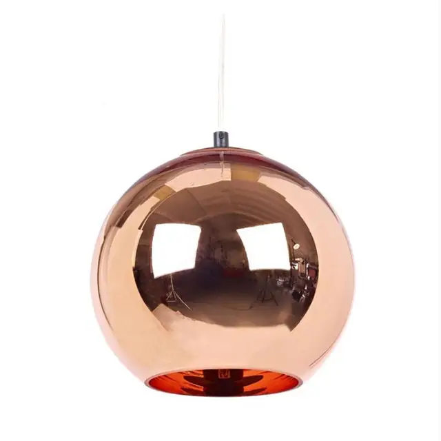 Online shop einfache glaskugel ball pendelleuchten kupfer splitter ...