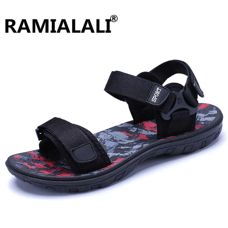 

Ramialali New Summer Beach Shoes Men Sandals Roma Leisure Breathable Casual Flip Flops Men Water Shoes Male Gardening Shoe