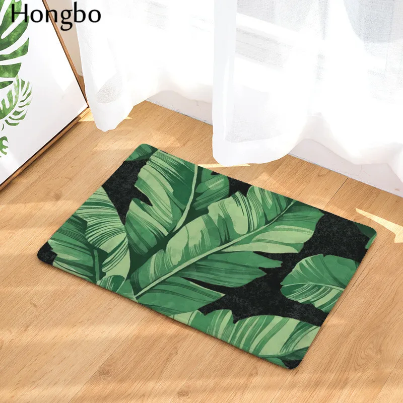 Хунбо Винтаж монстера тропических растений печати прямоугольные маты коврик в прихожую моющиеся Кухня ковер 40*60 мм коврик для ванной