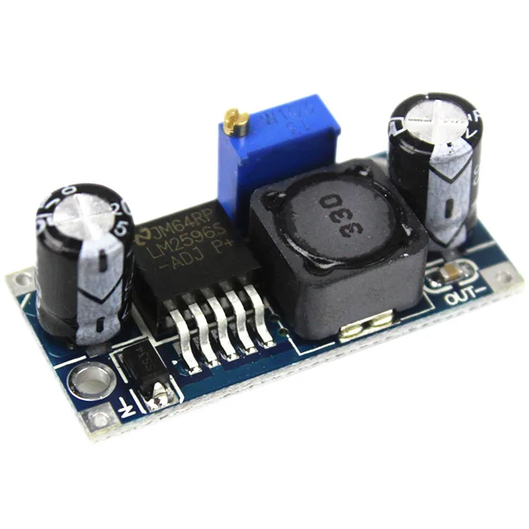 

high quality LM2596 LM2596S ADJ DC-DC Step-down Module 5V/12V/24V Adjustable Voltage Regulator 3A(Blue)