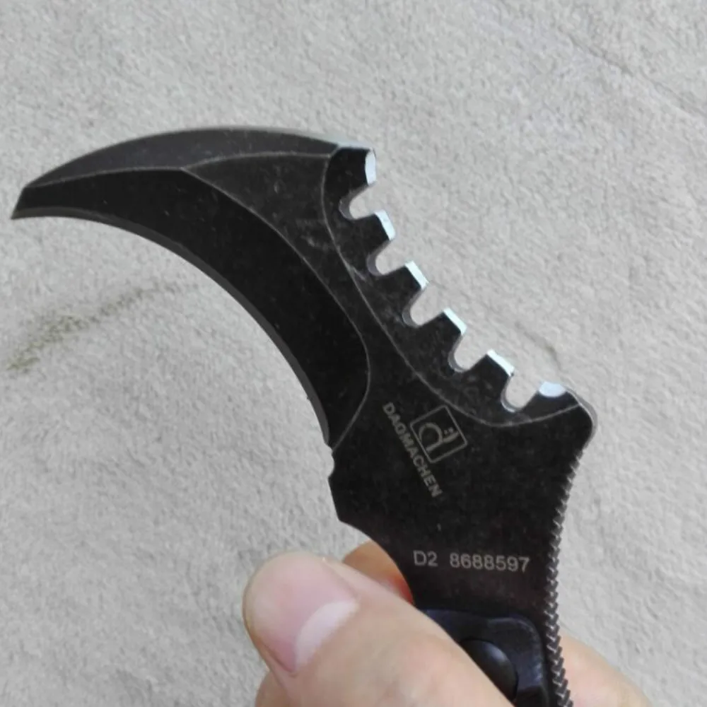 Тактический нож Karambit для кемпинга, выживания, охотничьи ножи, многофункциональные инструменты D2 лезвия, охотничьи ножи в подарок