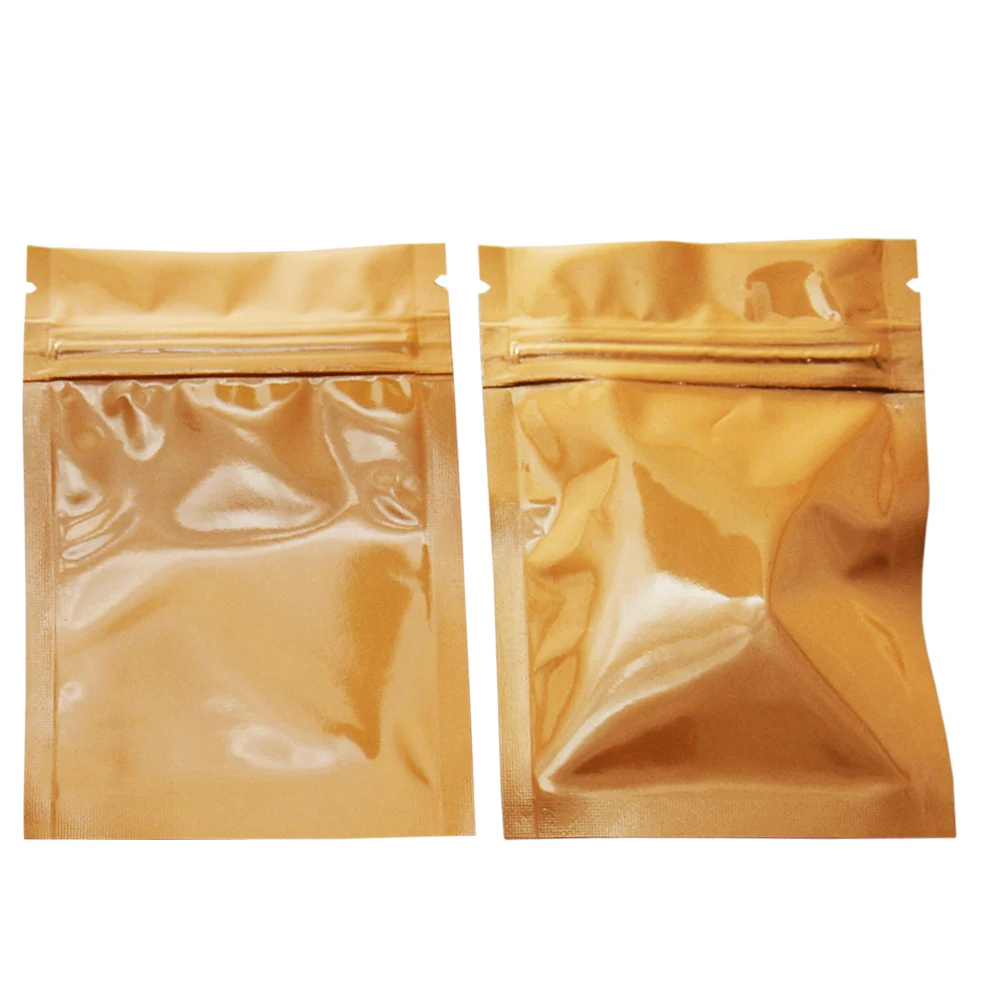 

200pcs Orange Zip Lock Food Smell Proof Packing Bag Wedding Party Snack Candy Tea Storage Zipper Ziplock Mylar Foil Bag 7*10cm