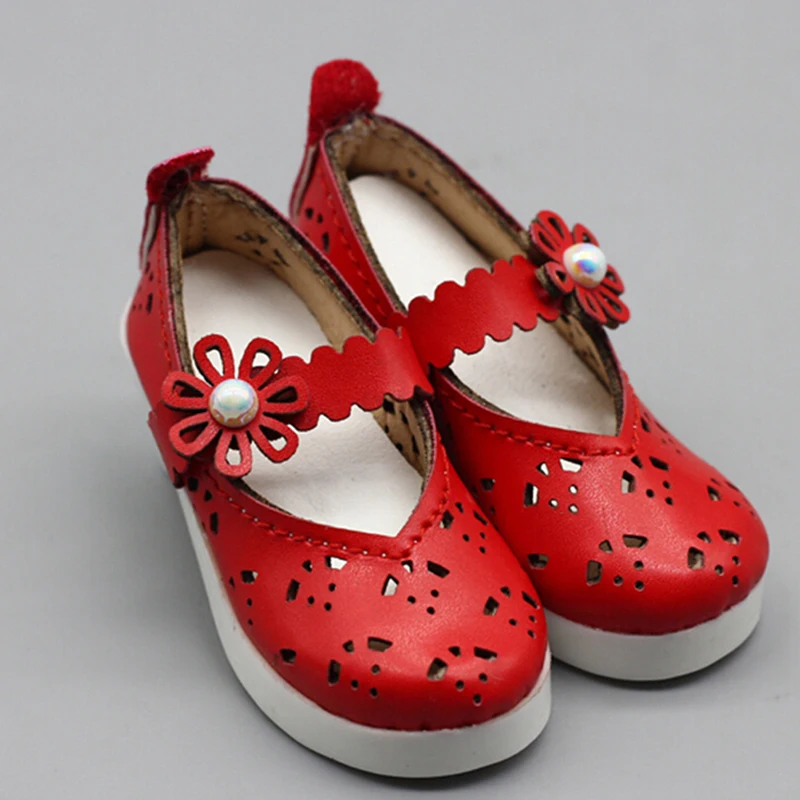 Nouvelles chaussures en cuir rouge adaptées pour BJD SD DD DOD poupées enfants meilleur cadeau d'anniversaire