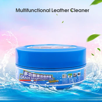 

260ml Leather Cleaner Car Seat Sofa Leather Clothing Decontamination Cleaning Wax All-Purpose Leather Maintenance Kit
