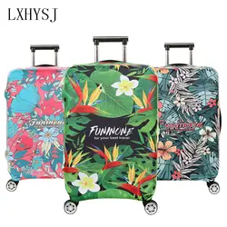 Цветочный узор эластичный чехол для багажа чемодан пылезащитный чехол подходит для 18-32 дюймов Дорожный чемодан-тележка защитный рукав
