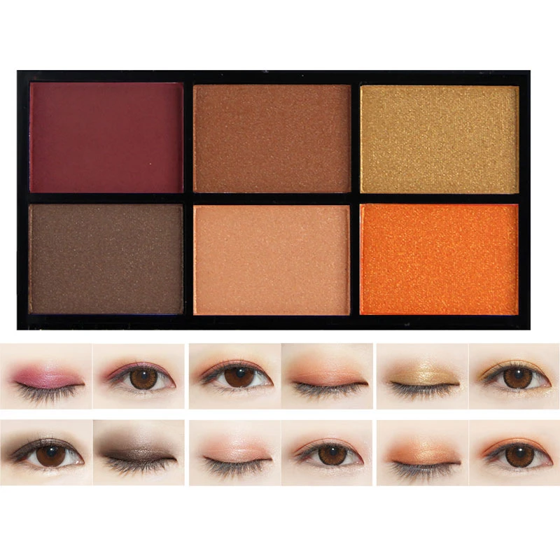 Novo 6色naked Basicsアイシャドウパレット都市化粧パレットアイシャドウnudeメイクアップライトマットアイシャドウパレットグリッターアイシャドウ Matte Eyeshadow Glitter Eyeshadowpalette Eyeshadow Aliexpress