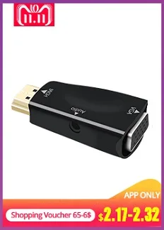 TISHRIC для HDMI к VGA адаптер аудио кабель HDMI2VGA мужчин и женщин цифро-аналоговый 1080P HD видео конвертер для PS4 проектор