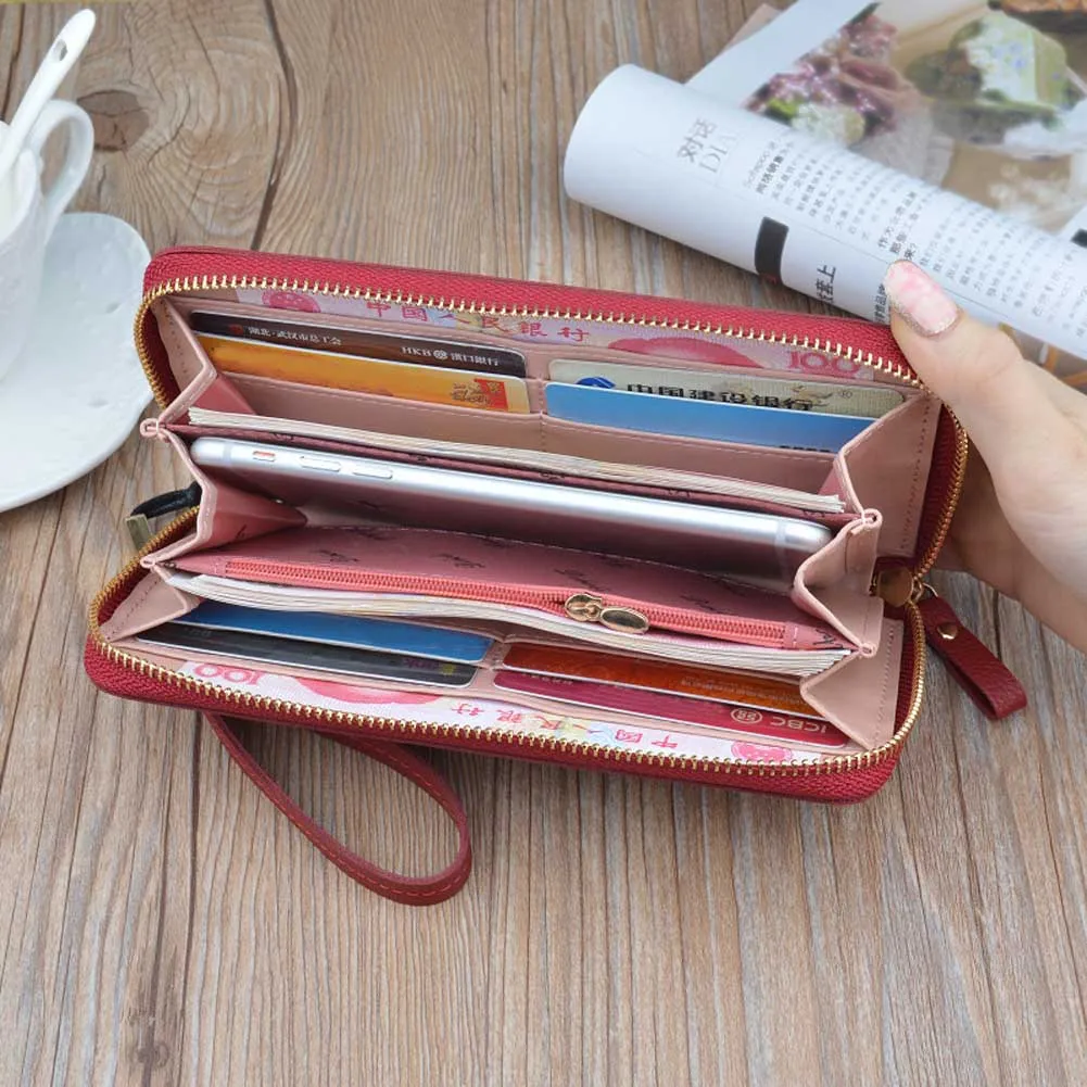 

Women Lady Long Wallets Purse Multi-functional Fashion Soft Zipper For Coin Money Cards BS88
