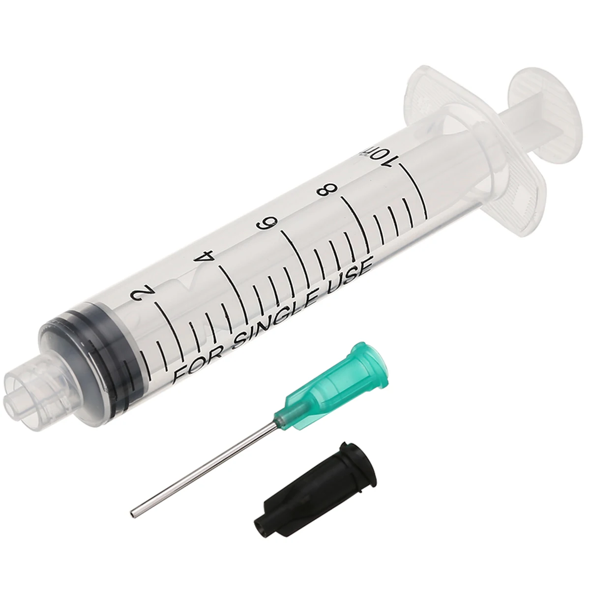 

1 set New 10ml Non-sterile Syringe with 18G Tip Needle & Black Storage Cap Mayitr