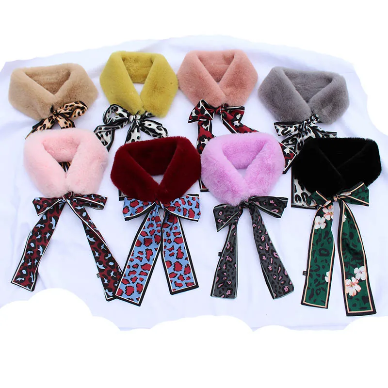 

2018 new styles women fashion fake fur collar with belt female fashion girl winter good quality neck warmer pink female scarf