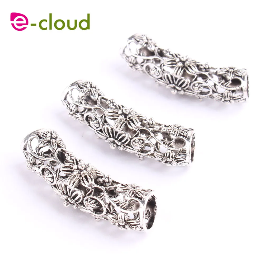 

5Pcs/Lot Silver Color Dreadlock Bead and Hair Beads Cuff 8mm Hole Clip Micro Rings Tube For Braiding Hairstyling Tool