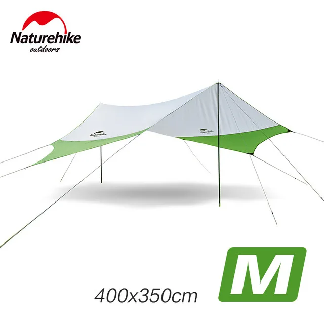 Naturehike Sunrise гексагональные брезентовые ветрозащитные непромокаемые Солнцезащитные Тенты анти-ультрафиолетовые тенты с алюминиевым сплавом штанги для кемпинга палатки - Цвет: Green M