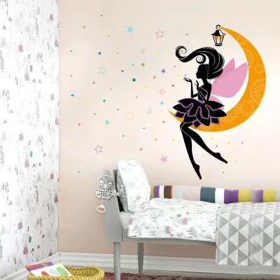 DIY романтическое перо наклейки на стену для детской комнаты девушки комнаты спальни Декор цветок дерево настенные наклейки обои Гостиная - Цвет: B-17