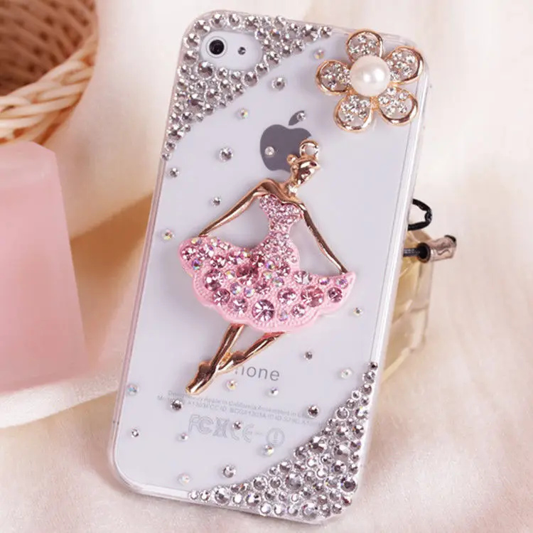 

For Mobile Phone Sparkly Crystals Rhinestones Bling Lovely Floral Gem Cover for iPhone 7 7Plus 6S Plus 6Plus 6 6S 5 5S 5C SE 4S