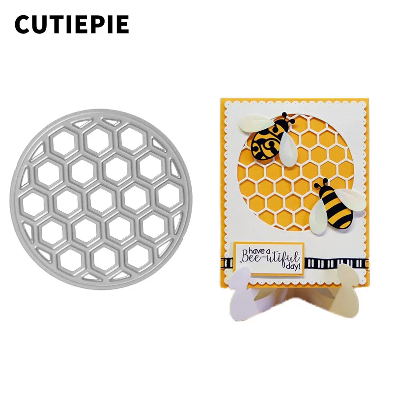 

Circle with Hexagon Metal Cutting Dies for Scrapbooking DIY Photo Album Embossing Folder Paper Maker Template Decorative Crafts