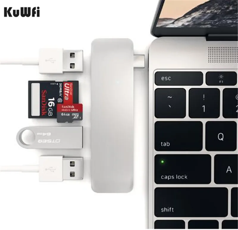 USB 3,0 5 в 1 OTG кардридер металлический кардридер usb type-C TF концентратор + SD TF кардридер Micro SD кардридер для ноутбука ПК телефон