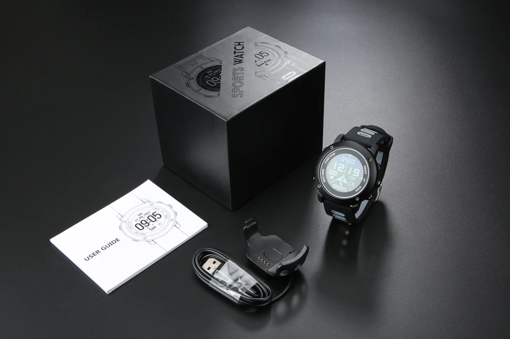EXRIZU UW90 gps спортивные Смарт часы уличные умные часы Поддержка компас с Bluetooth пульсометр 100 м водонепроницаемый шагомер