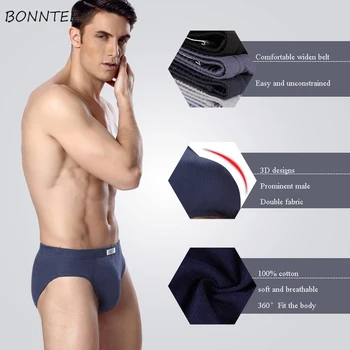 

Briefs Men Letter Printed High Elasticity Convex Pouch Solid Simple Underpants Mens Adult Plus Size Comfortable European Style