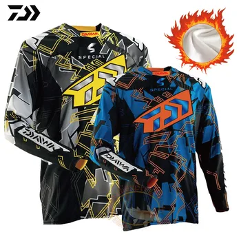 

2018 DAWA Anti-uv Sun Thickening Fishing Sweater Winter Fleece Fishing Jersey Breathable Thermal Long Sleeve Fishing Sweatshirt
