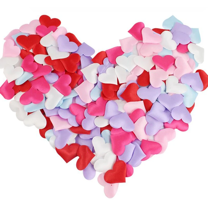 

100pcs Romantic Sponge Heart Throwing Confetti 2cm Table Confetti Bed Heart Petals Valentine Wedding Decoration Party Supplies