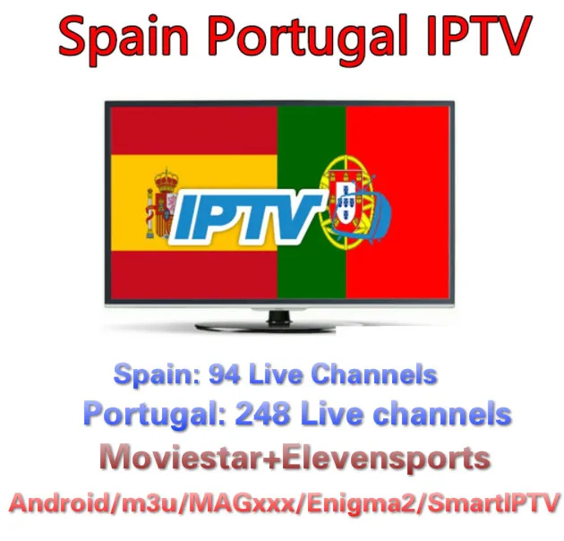 

1 Year Portugal IPTV Subscription With 600+ Europe Spain Portugal LiveTV and VOD Latin Channels For Android TV Box smart tv