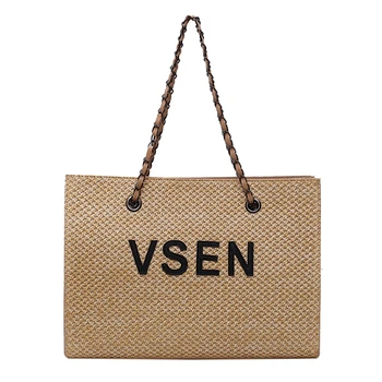 

Handbag Korean version of the one-shoulder bag letter chain tote bag